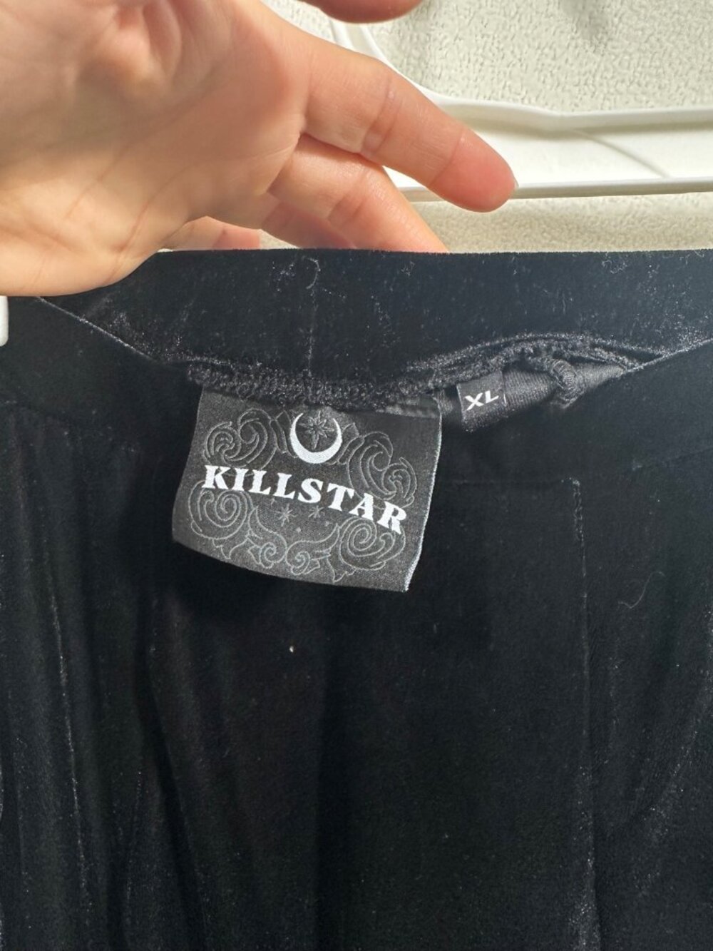 Killstar Velvet and Lace Black Skirt XL - Picture 3 of 10